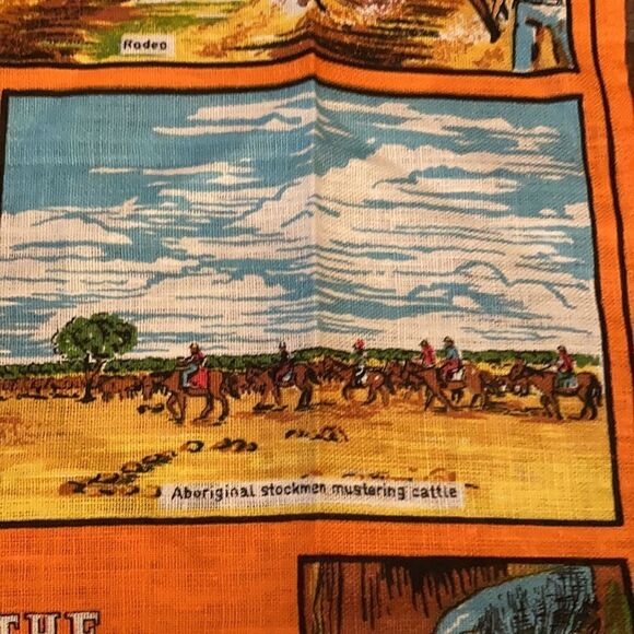 Vintage Australian outback Linen tea towel - Picture 5 of 12